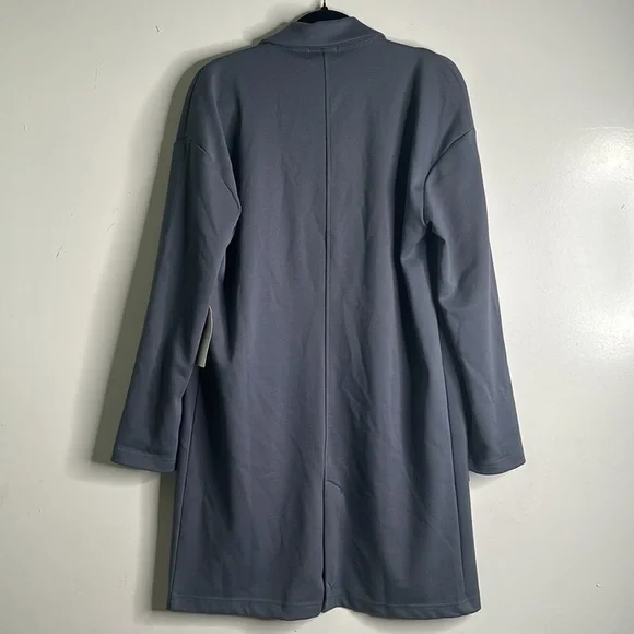 LEITH blue long blazer jacket size small open front